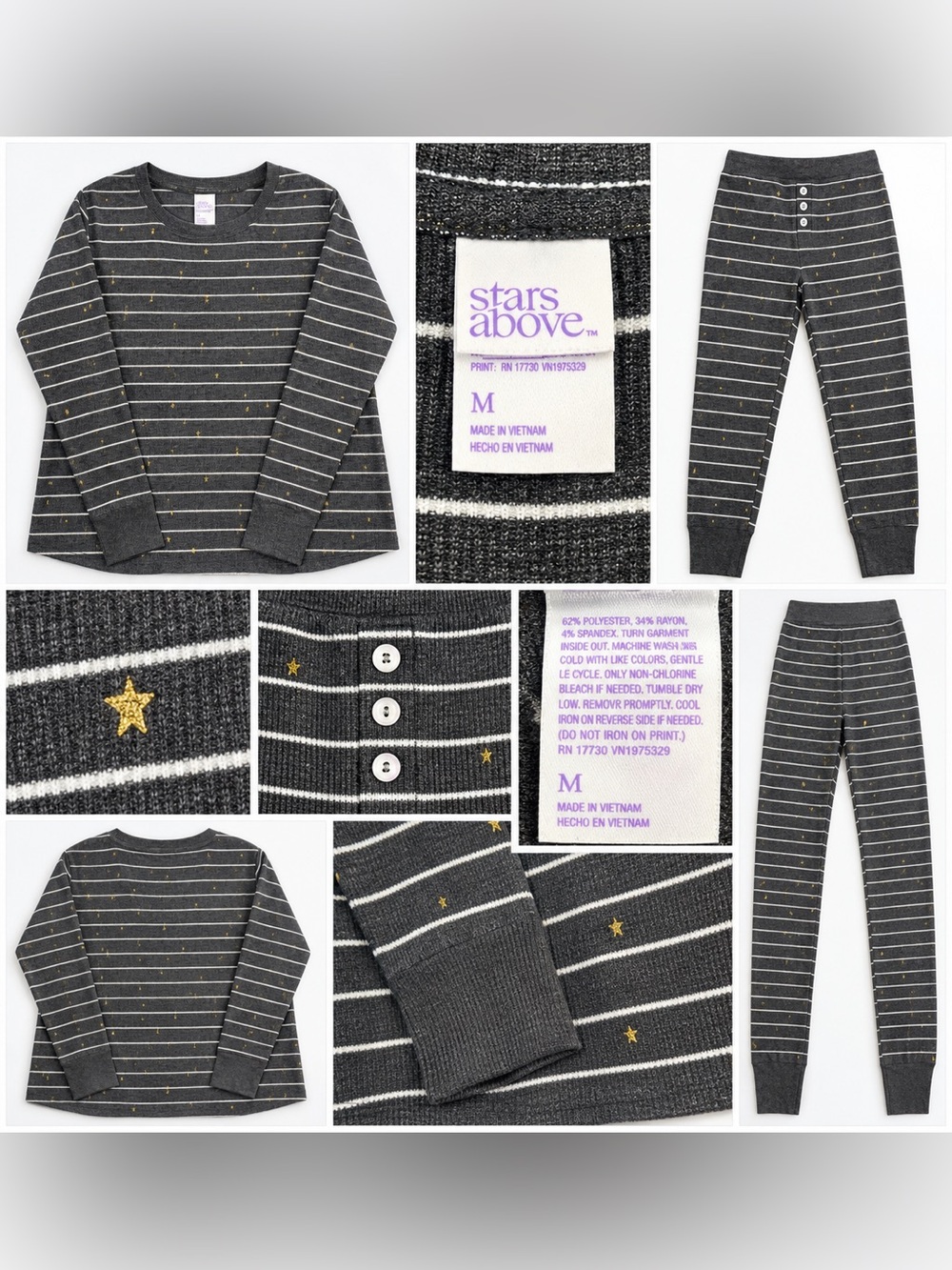 Stars Above Target Striped Star Pajama Set – Women’s Medium